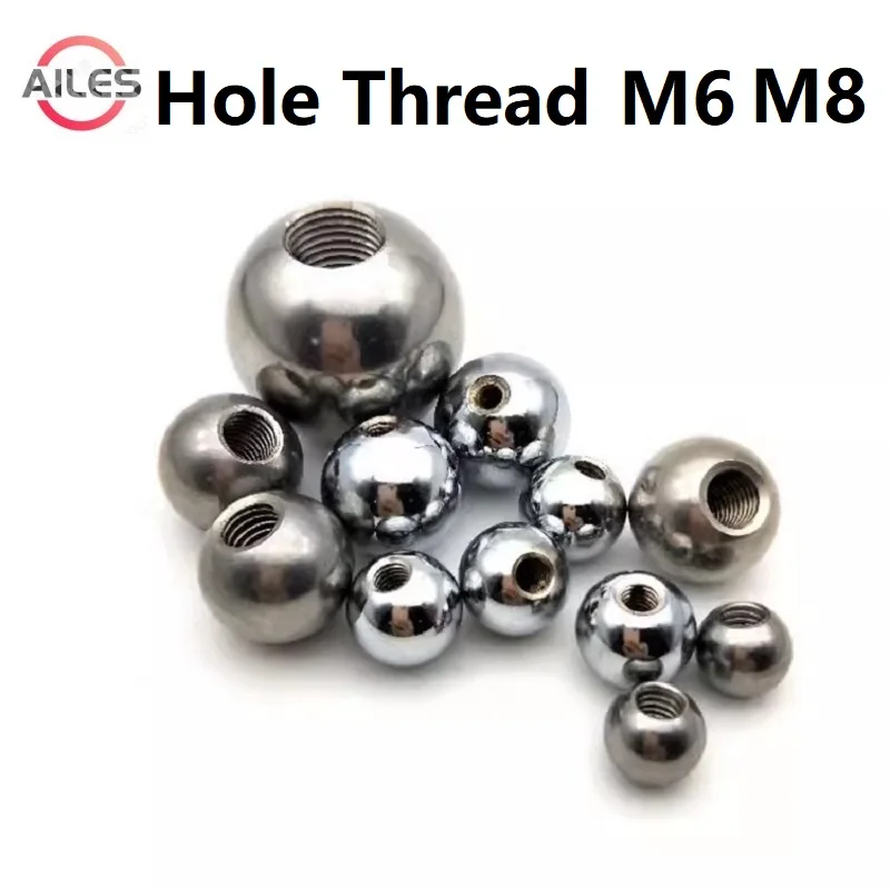 Rosca Métrica Sólido Meio Fio Cego Buraco Bolas Porca Bolas mm mm Através do Furo m6 m8 Aço Inoxidável 304