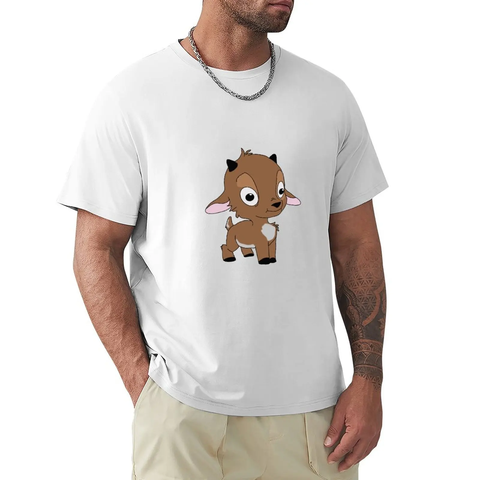 

Adorable baby goat T-shirt animal prinfor boys graphics Short sleeve tee for a boy mens t shirts pack