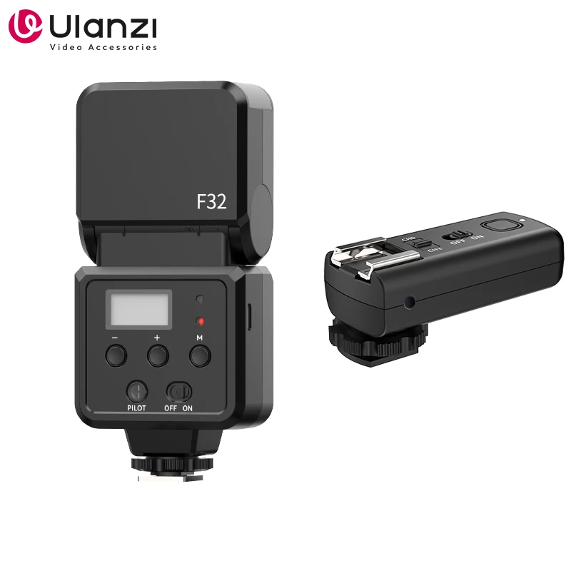 On Camera Flash Ulanzi F32 Speedlite GN32 with TT-01 Wireless Trigger Transmitter for Sony Canon Nikon Panasonic Olympus Camera