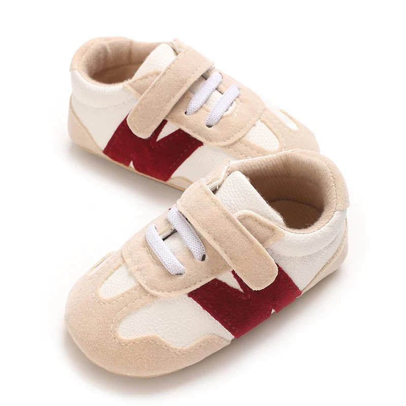 0-18 Months Baby Fashion Color Blocking Casual Sports Shoes Anti Slip Rubber Sole Walking Shoes 4