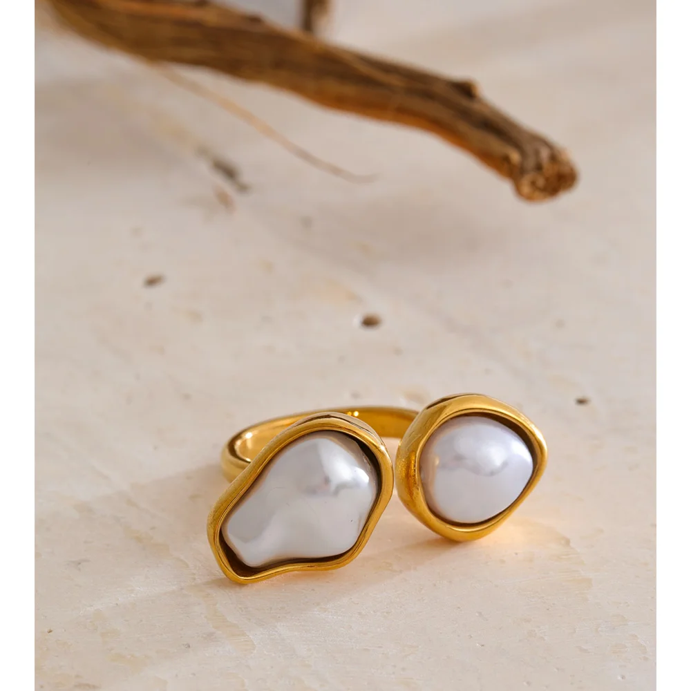 Yhpup Ring Stainless Steel Rust Resistant Fashion Cast Finger Jewelry