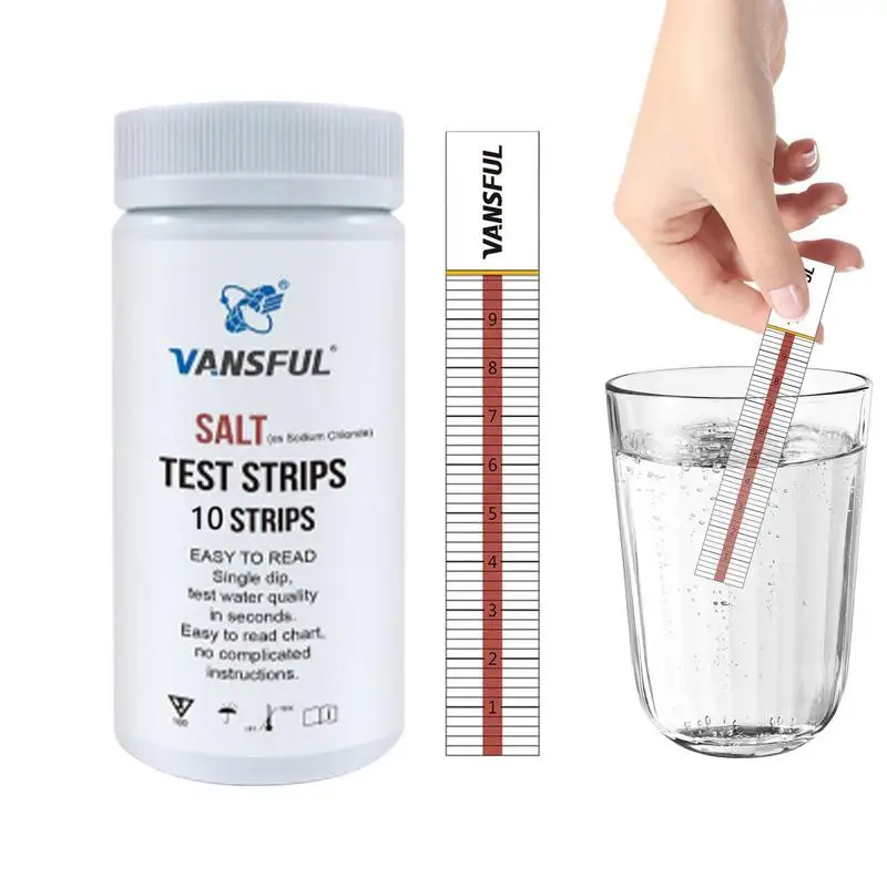 Pool Salt Test Strips Swimming Pool Saltwater Detection Strips Multi-Purpose Water Testing Tool For Water Spa Swimming