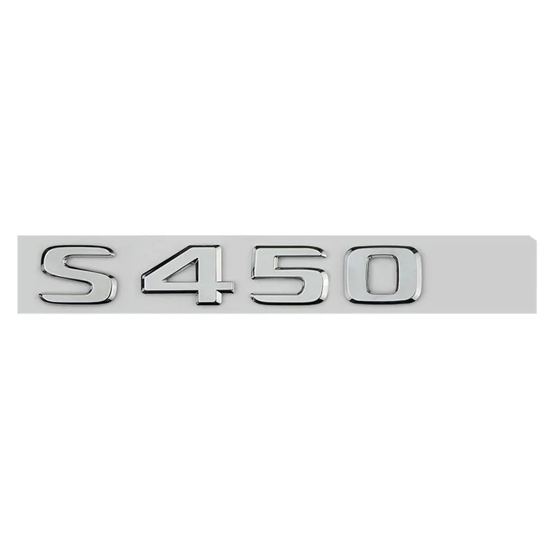 Flat 3D ABS Emblem Badge Car Body Rear Trunk Letter Stickers S320 S350 S400 S450 S500 S560 4MATIC For Mercedes Benz