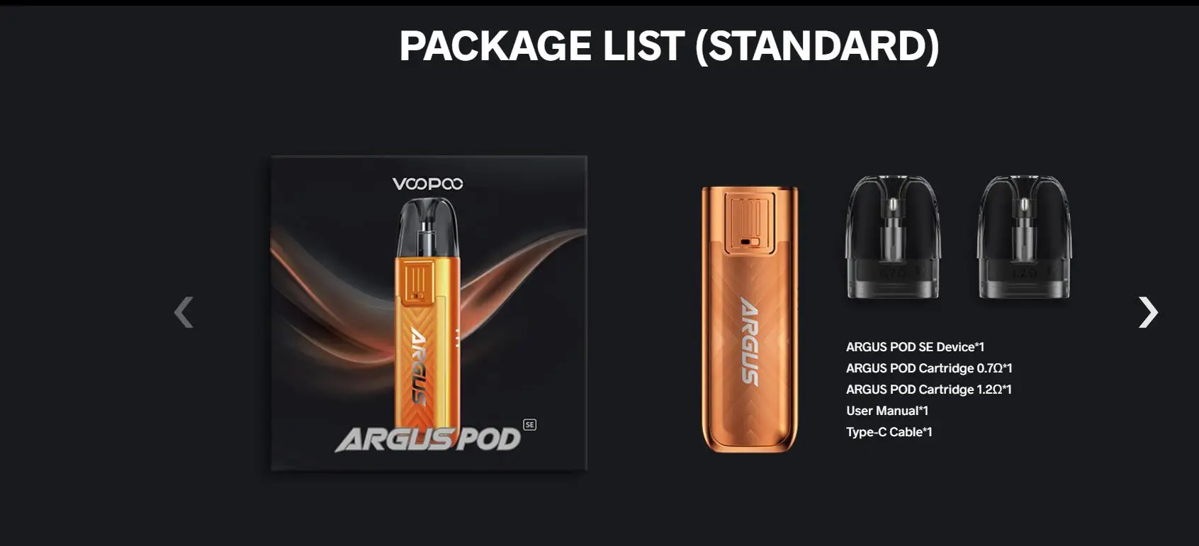 VOOPOO Argus Pod SE Kit 25W mit 800mAh batterie 0,7 ohm 1,2 ohm Pod Patrone Elektronische Zigarette vape MTL Verdampfer_S80c3bf2b0fb640b782da52add14752ceq