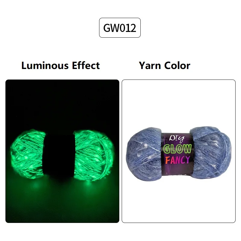 50g Mohair Yarn Luminous Yarn Hair Mink Wool Grow in the Dark Yarn Hand-knitted Sweater Threads for Knitting Yarn for Crochet 6