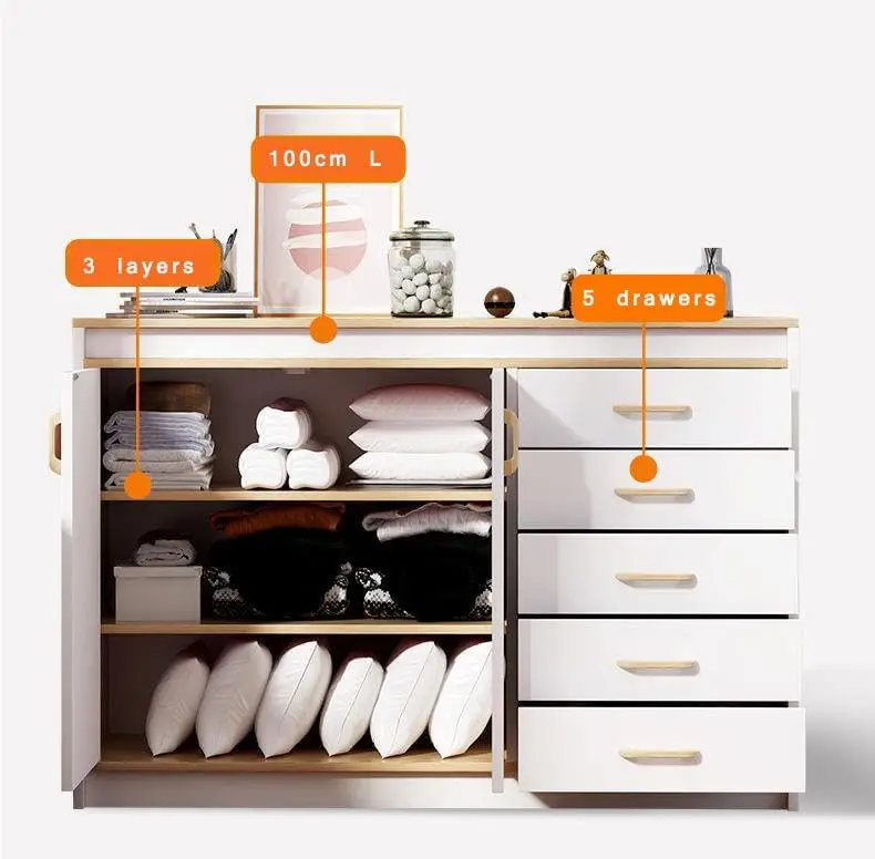 منظم تخزين خشبي فاخر بأدراج