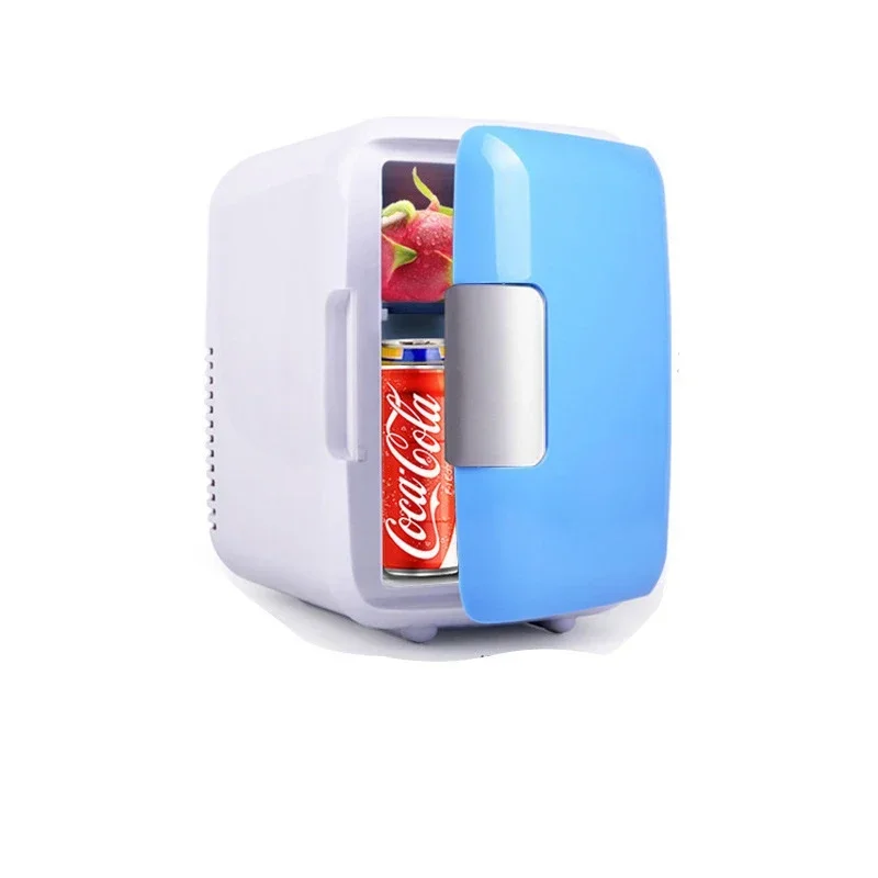 휴대용 미니 냉장고 쿨러 및 워머, 자동차 보트 차량 냉장고, 가정 사무실 AC 및 DC, 12V, 4L, 핑크, 블루, 화이트