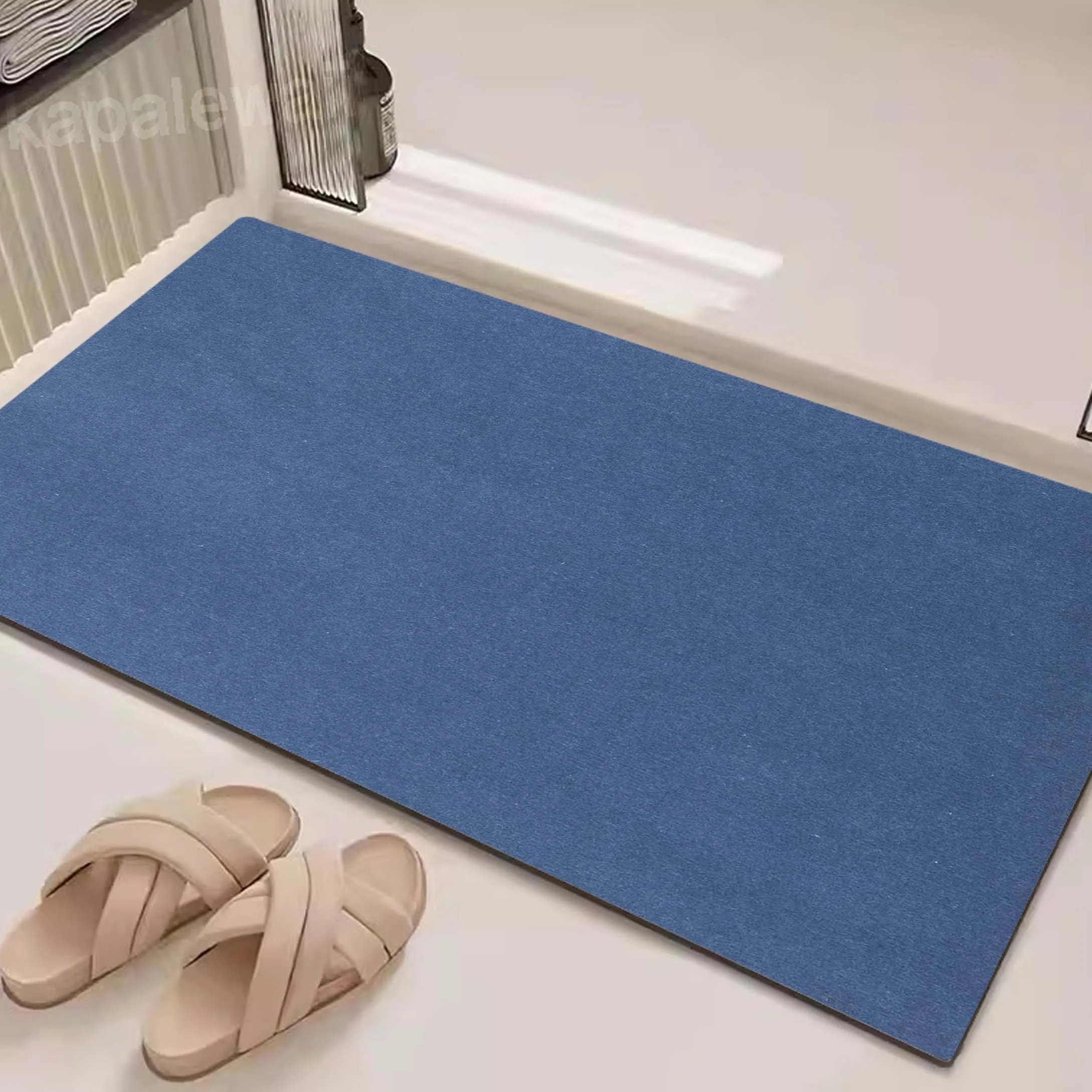 

Solid Color Frosted Style Carpet For Shower Room Entrance Kitchen Quick Drying Foot Mats Home Anti-slip Diatom Floor Mat 90x40cm