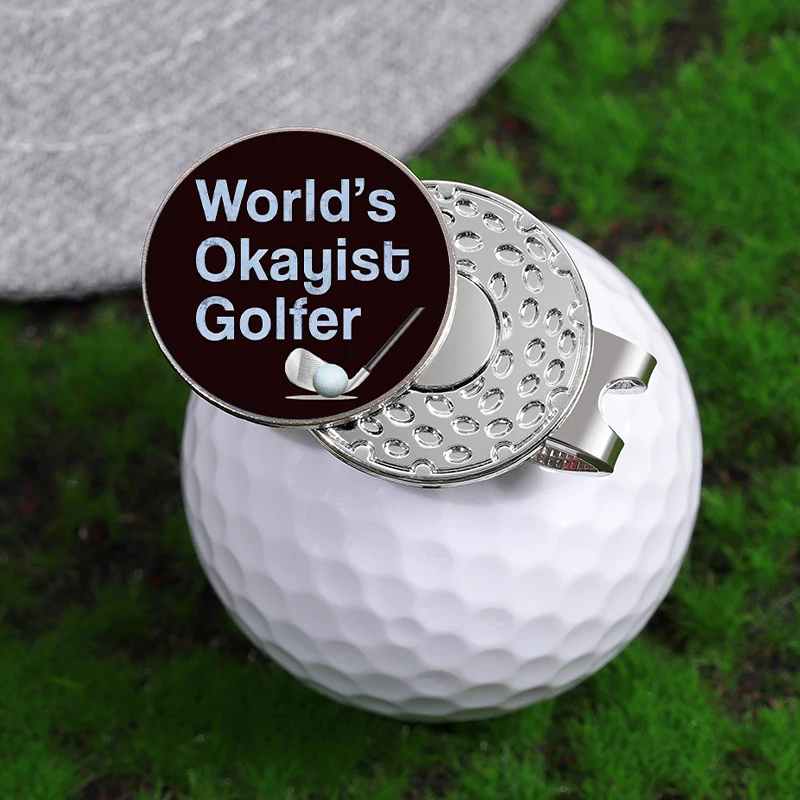 Golfer Golf Ball Marker Magnetic Hat Clip Funny Golf Accessories Gifts Men Women Novelty Gift Golf Ball Mark Golf Hat Clip