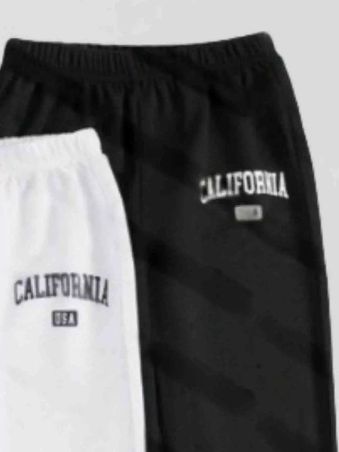 California-style classic sweatpants comfortable and casual three-pair gray/white/black
