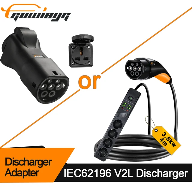 Déchargeur V2L pour voiture Vope2, adaptateur de câble EV, prise