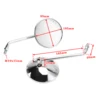 4" Round Chrome Classic Small Mirror with E-Mark M10 Mirrors For Japanese Bikes 3