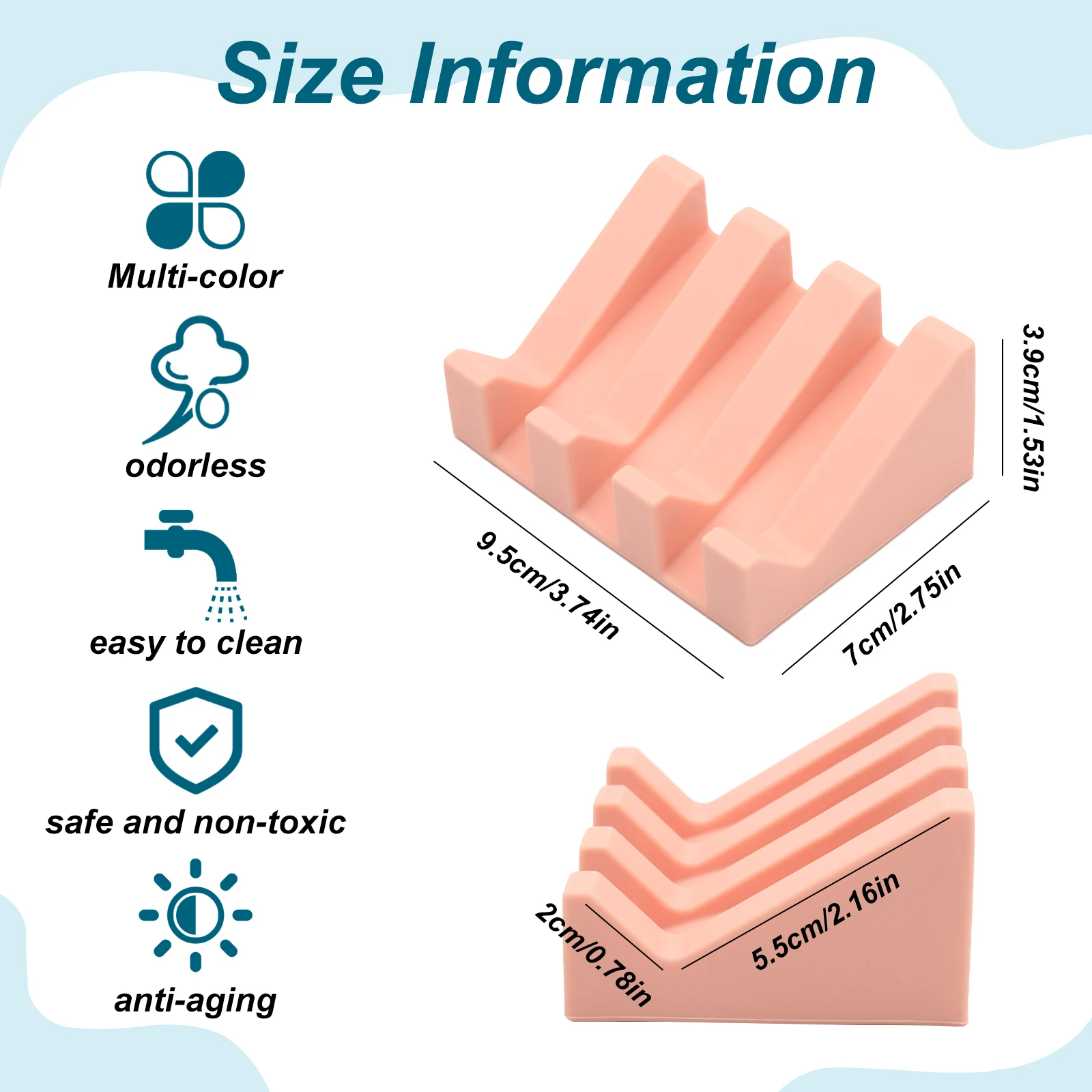 1pc silicone drainage soap tray, silicone soap box drainage rack, bathroom rack.