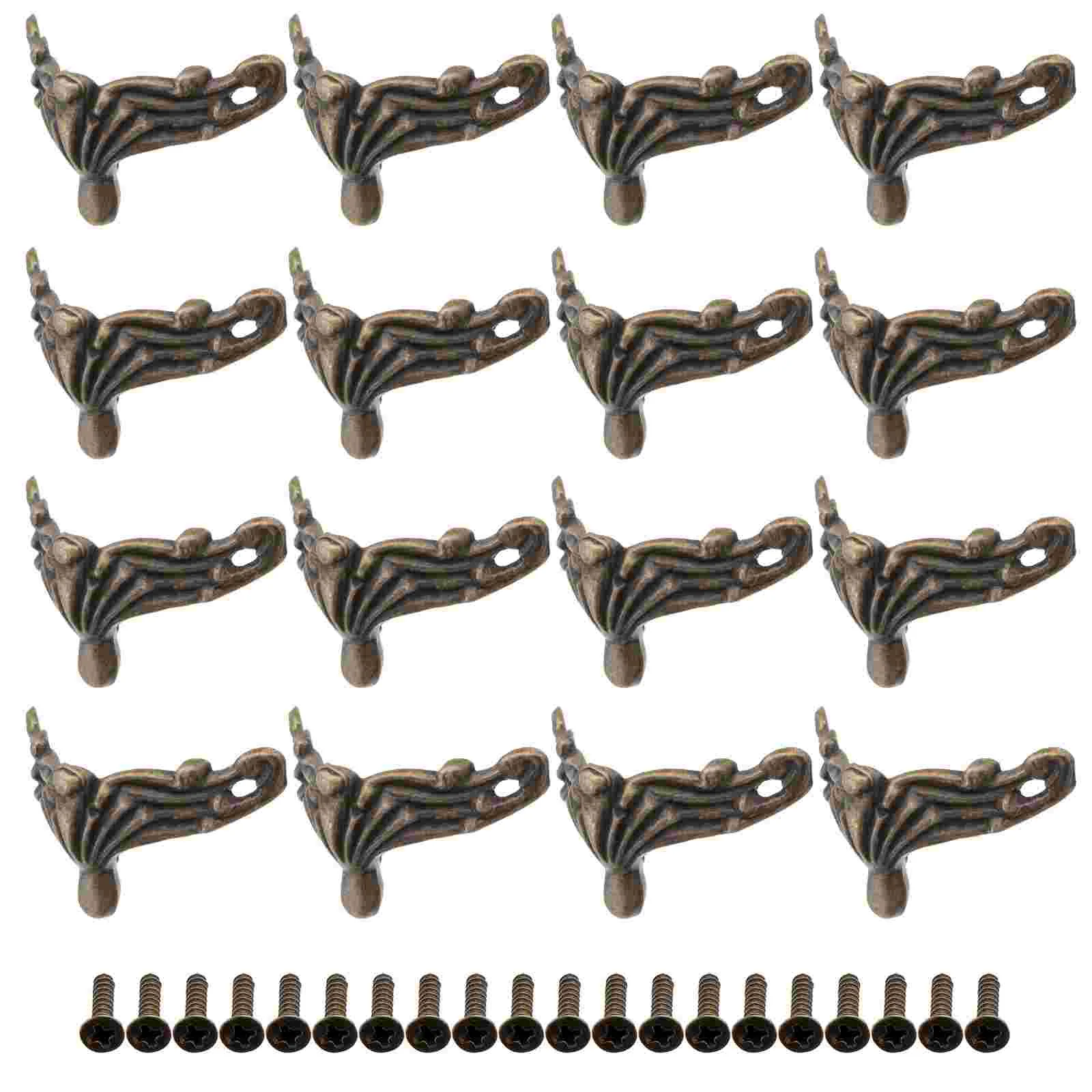 

12 Pcs Furniture Feet Legs Protective Protection Corner Protectors Box Zinc Alloy