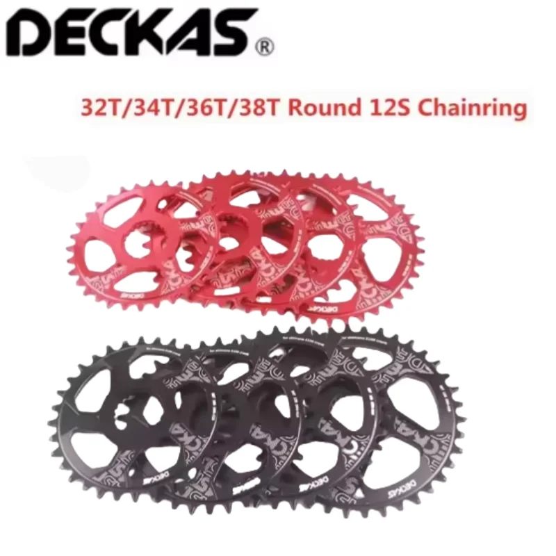 DECKAS 1X12 속도 원형 타원형 체인 링 시마노 M6100 M7100 M8100 M9100 크랭크 셋 MTB 자전거 자전거 센터..