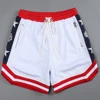 Mens Breathable Basketball Shorts White Printing Mesh Fitness Sports Leisure Workout Sport Pants Outdoor Running Training Shorts 1