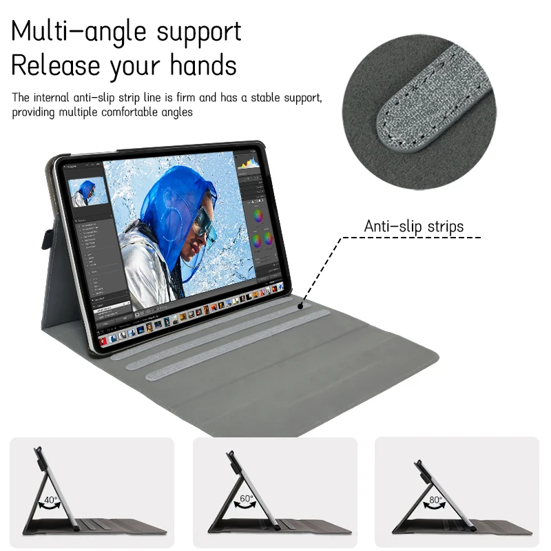 Premium Fabric Stand Cover for 12-Inch Tablet & 2-in-1 Laptop