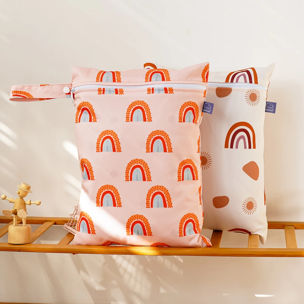 

2 шт./комплект, водонепроницаемые сумки для подгузников