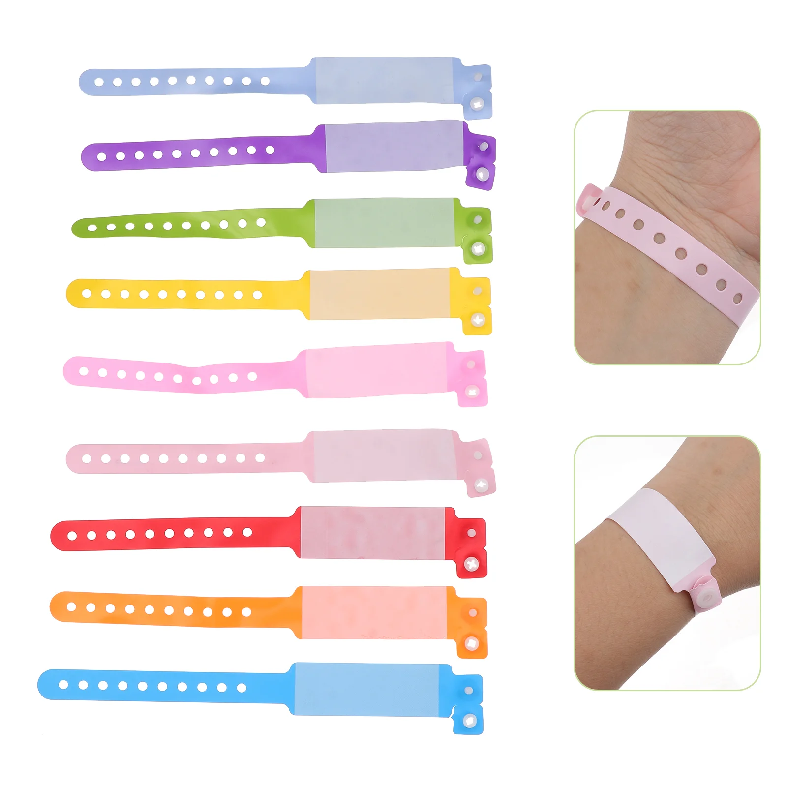 

100 Pcs Bracelet for Kids Anti-lost Wristband Writable Waterproof Identification