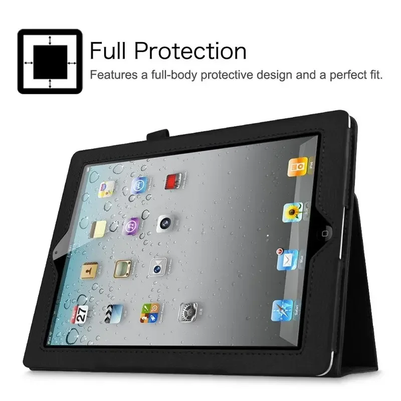 Leather Auto Dormir Case para Ipad Capa Protetora de Corpo Inteiro Ipad 9.7 2023 2023 6th 10.2 9ª Geração Air Air pu - Imagem 4