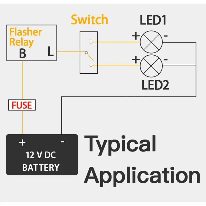 Motorcycle flasher relay 12V Speed Adjustable 2 Pin LED Electronic Flasher Relay for Motorcycle Turn Signal Direct Replacement Universal Hazard Warn
