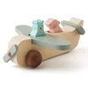 Baby Wooden Plane Toy Plane Model Manned Building Blocks Toy Woodiness Adornment Toy Blocks The Baby Educational Baby Toys Gifts 1
