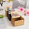 Classical solid wood painted music box naruto wooden hand crank music box music box tabletop ornament vintage music box 4