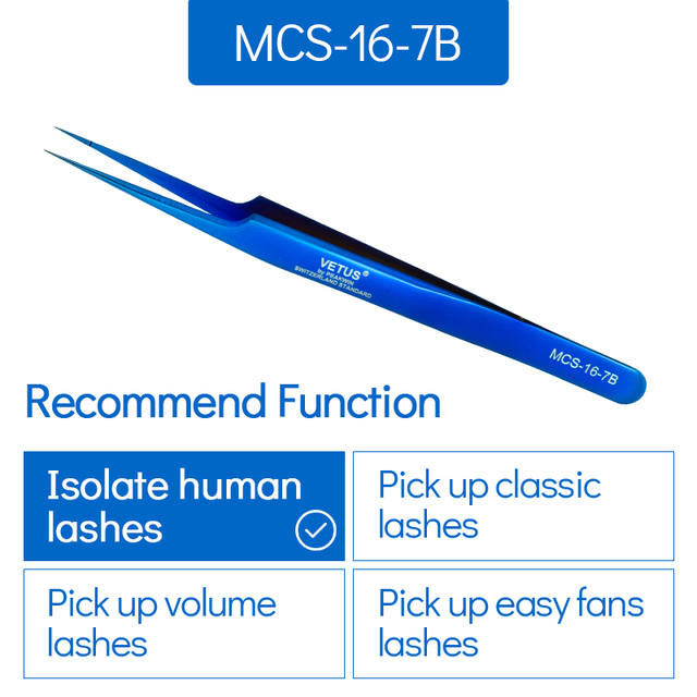 Vetus MCS All size single pack tweezers for eyelash extensions