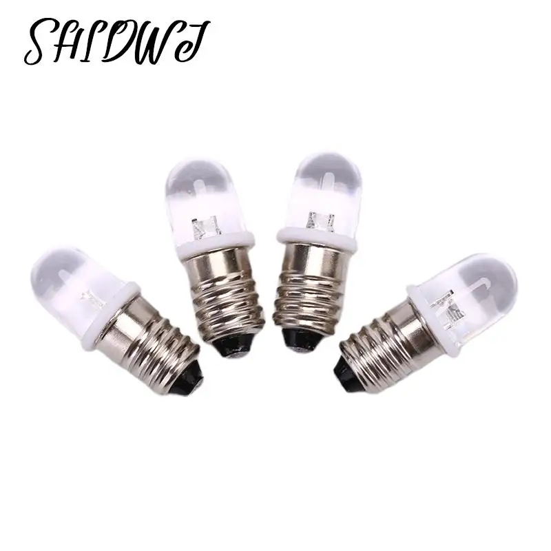 

5Pcs E10 Led Bulb DC 3V 4.5V Instrument Bulb Indicator Bulb Flashlight Bulb Auto Accessories