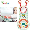 Baby Car Seat Toy Simulation Musical Steering Wheel Toy With Light Activity Seat Travel Toddler Toys For Infant Girl Boy Gifts 1