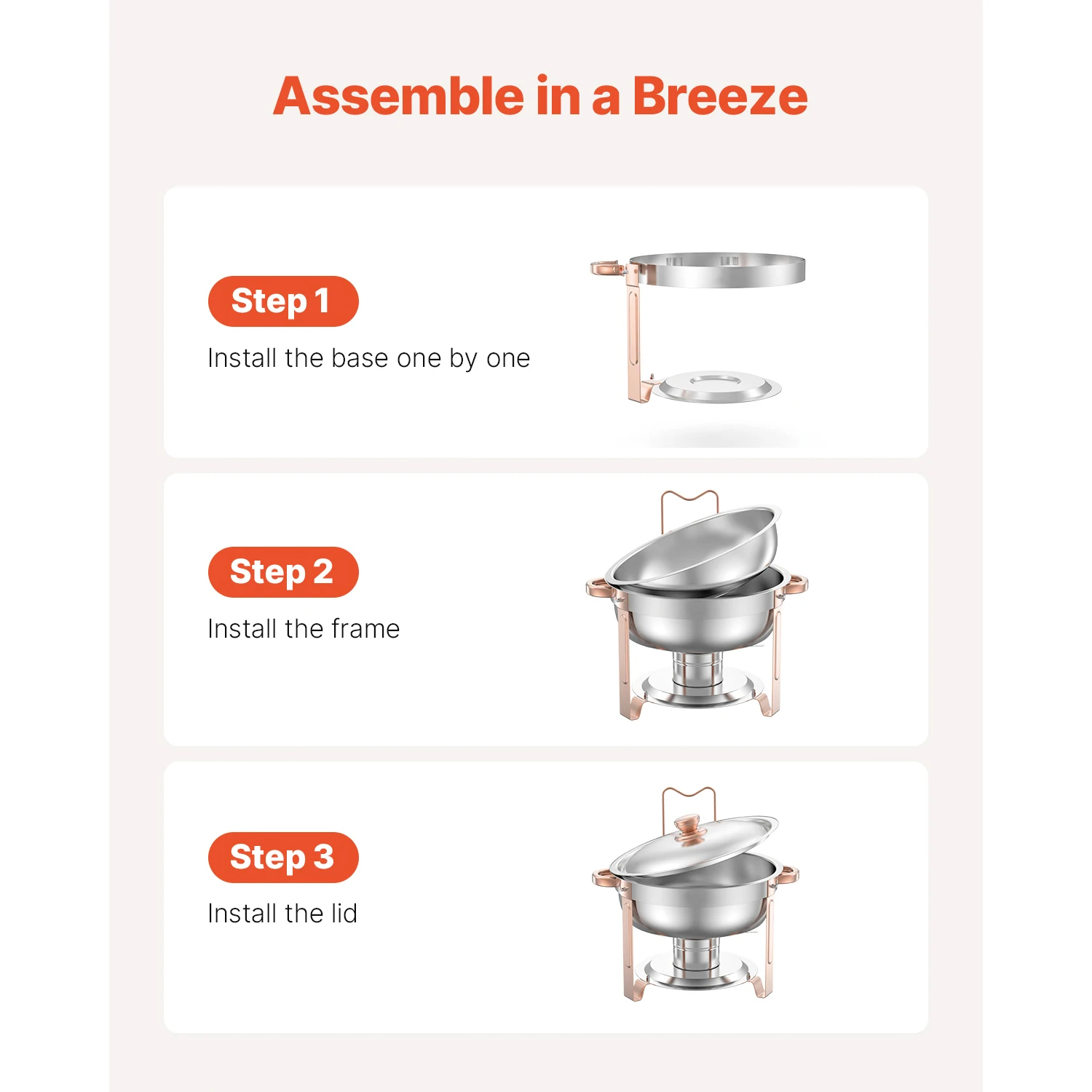 Stainless Steel Chafing Dish Buffet Set for Catering and Parties
