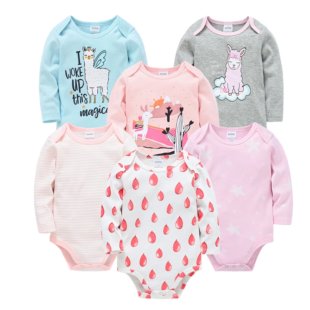 

Spring Autumn Baby Bodysuits 3/6 PCS Long Sleeve Baby Boy Girl Clothes 100% Cotton Newborn Body Infant 0-12Month Bebe Jumpsuit