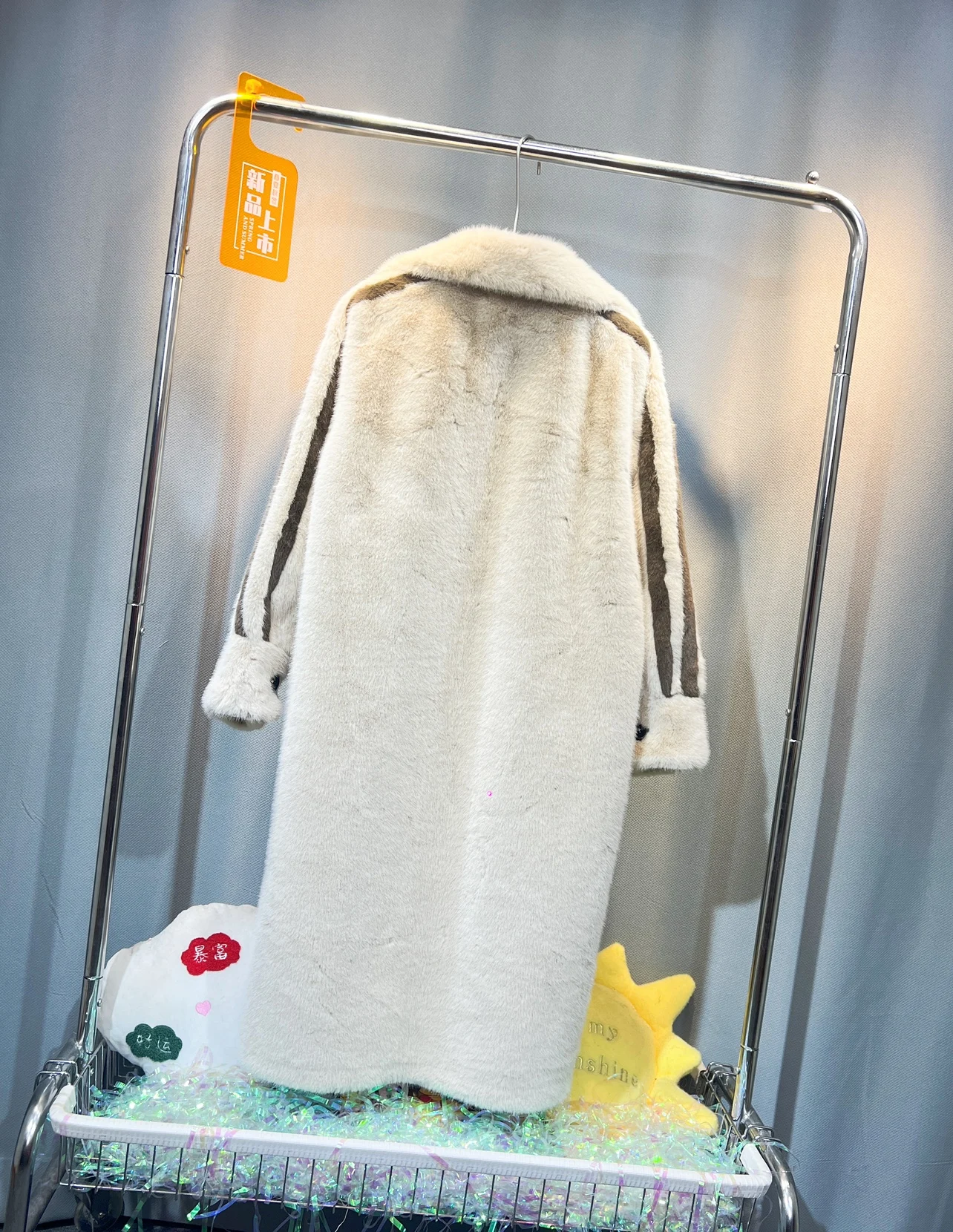 Thickened Long Suit Collar Faux Mink Coat Female 2023 Autumn Winter Fur Integrated Fur Environmental Protection Fur Women's Coat