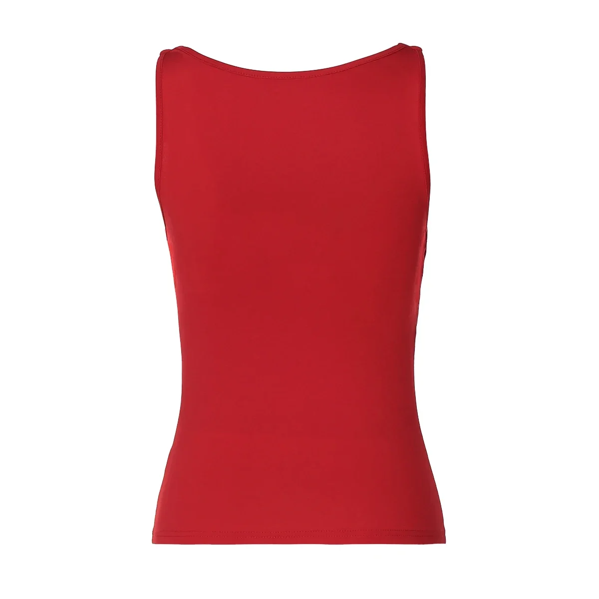 New Spring and Summer Sexy Hot Girl U-shaped Red Camisole Top Fake Two Pleated Fashion Casual Solid Color Street Short Vests