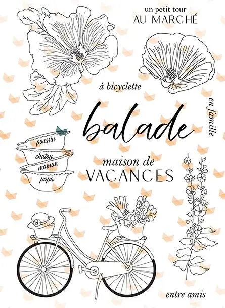 French Clear Stamp Seal For DIY Scrapbooking/Photo Album Decorative Sheets A6531 embossing stamps