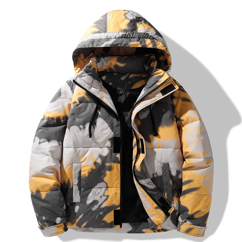 Down Jackets Men's Winter Hooded Thick Winter Down Coat Male Camouflage Fashion Overcoat Outerwear Warm Brand Clothing Parkas