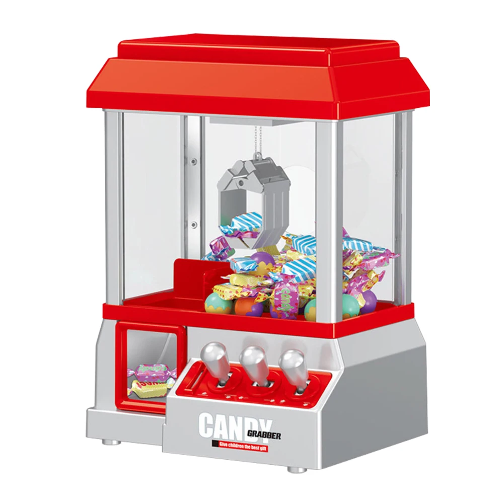 Portable Mini Claw Machine Coin Operated Plastic Mini Candy Grab Machine Party Supplies Battery Powered Entertainment Funny Toys 3