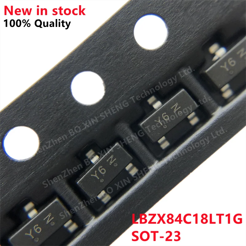 

50 шт., диоды регулятора напряжения LBZX84C18LT1G BZX84C18LT1G Marking Y6 SOT-23 SMD
