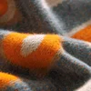 Autumn Winter New Men's Large Size Pure Wool Loose Thick O-Neck Pullovers Contrast Color Casual Knitted Cashmere Sweater 6