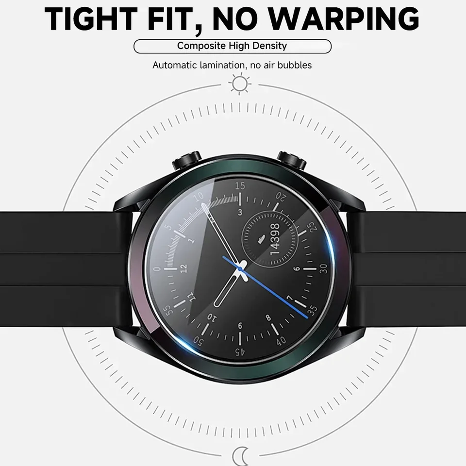 2x Films De Protection En Verre Trempé 3D 9H Pour Amazfit GTS - Full écran, Anti-rayures