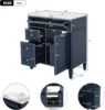 30" Bathroom Vanity with Single Sink Combo, Modern Undermount Bathroom Sink Cabinet with 2 Drawers Blue 2