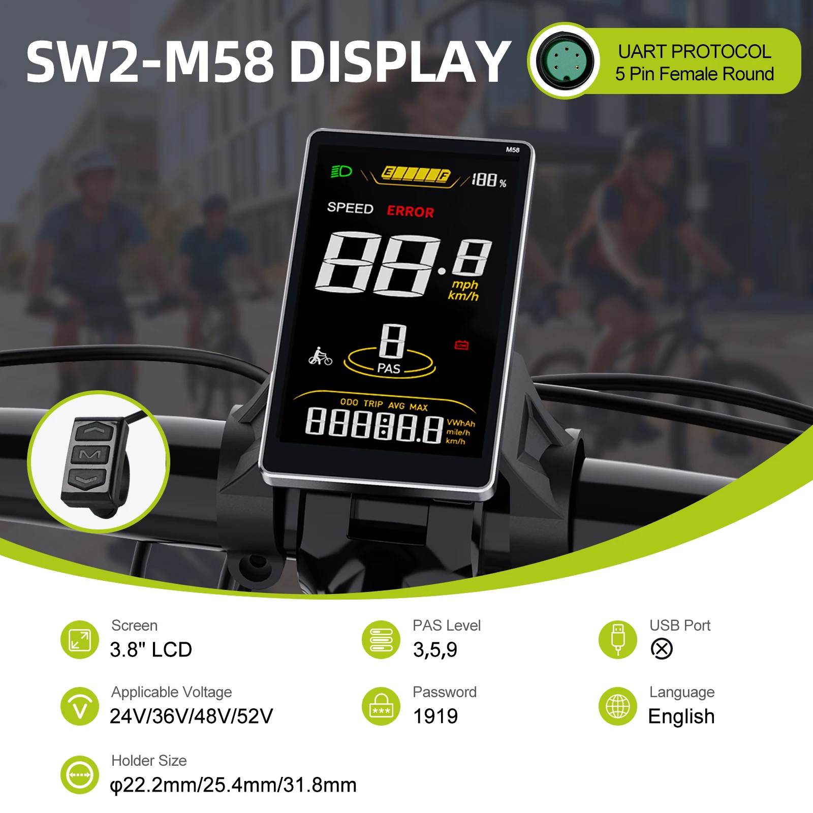 Schermo a colori SW2-M58