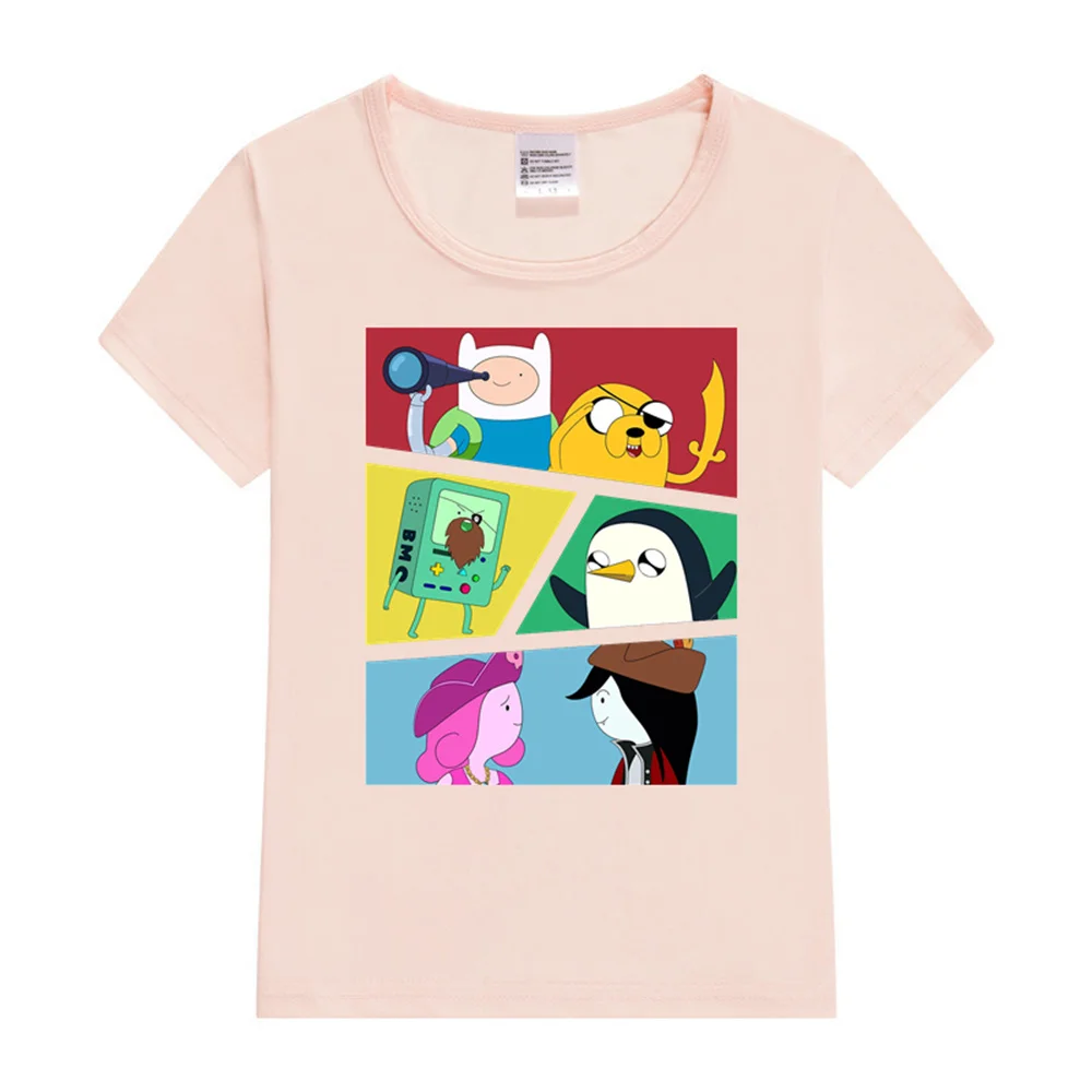 Adventure Time Pirates Kids T-Shirt Print Children T-Shirt Kawaii Boy Girl Tee Shirts Fashion Harajuku Cute Cartoons Funny Tops 3