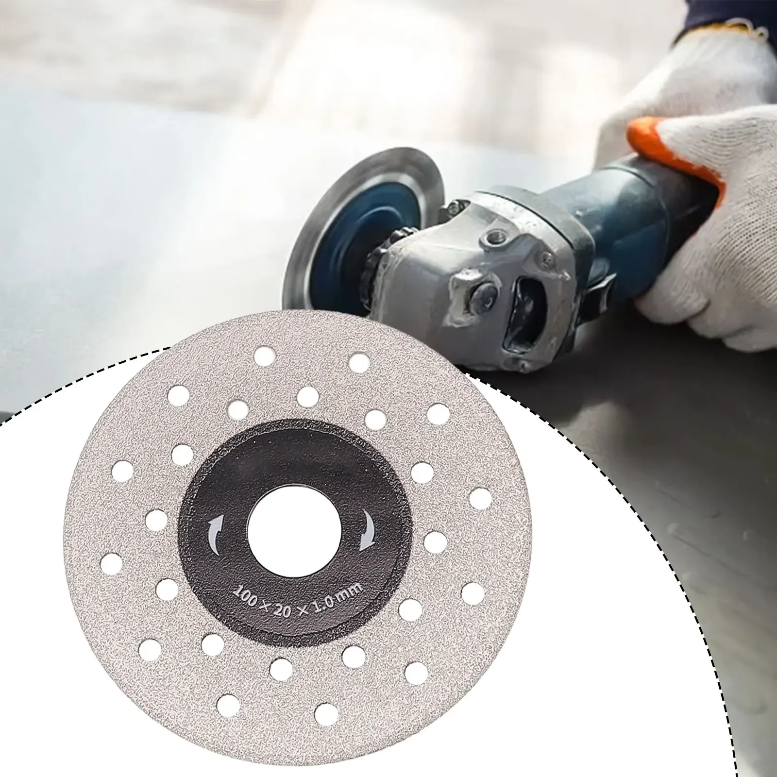 

4-Inch Cutting Blade For Stone Ceramic Porous Widened Rock Slabs Cutting Disc Slate Flat Grinding Cutting Blade Tool 100mm