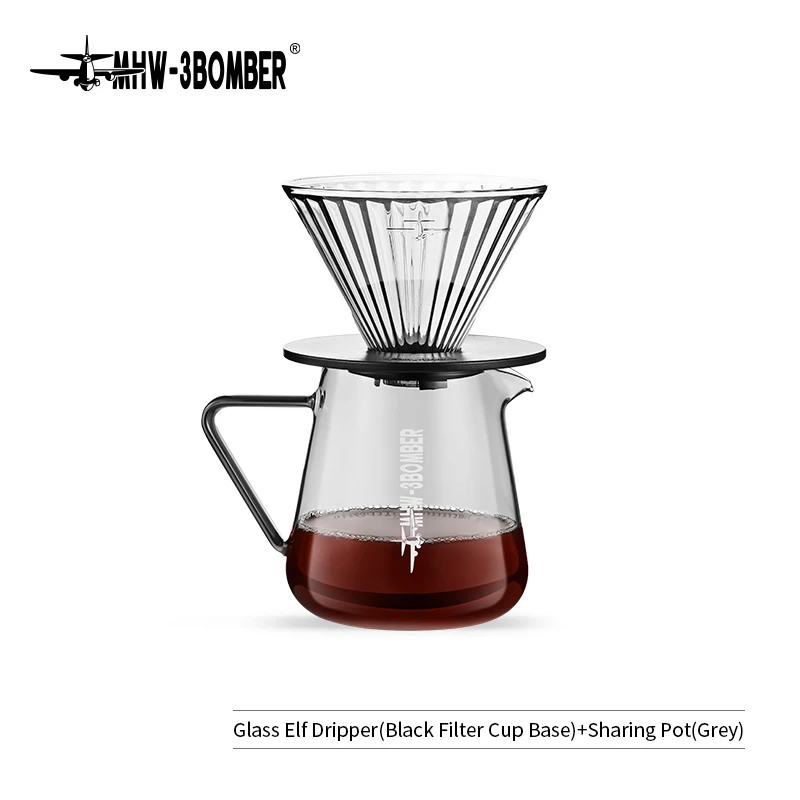 MHW-3BOMBER 500 مللي زجاج صب فوق خادم القهوة ومجمو...