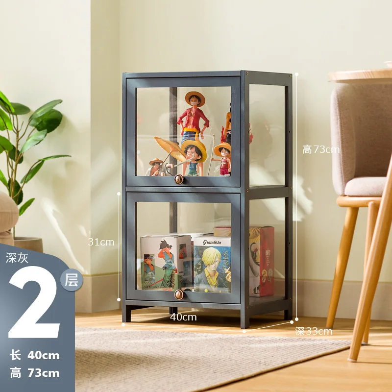 FIGURE-Acrylic Storage Box for Lego Toys Bookcase, Clear Display Cabinet, Dustproof Shelf, Clear Glass-like Shelf 3
