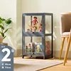 FIGURE-Acrylic Storage Box for Lego Toys Bookcase, Clear Display Cabinet, Dustproof Shelf, Clear Glass-like Shelf 3