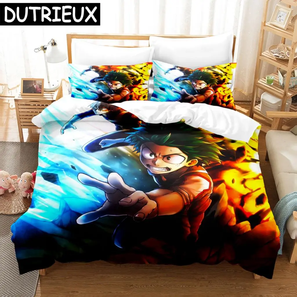 

My Hero Academia Bakugou Katsuki Duvet Cover Cartoon Bedding Sets Kids Adult Bed Set Pillow Case 2/3 Pcs Quilt Comforter Covers