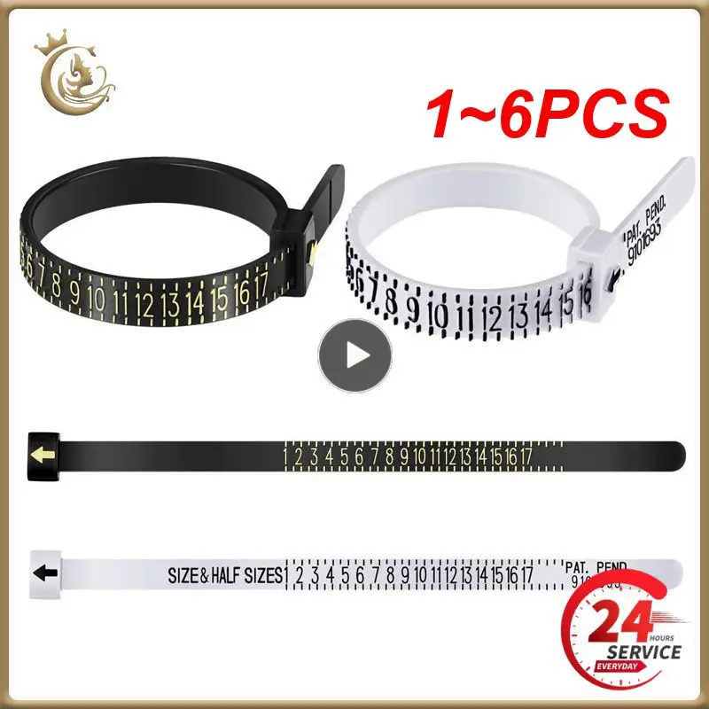 1 ~ 6 Pezzi Misura Dell'Anello Misura Del Cerchio Misura Uk/Us British/American Officer Finger Size Gauge Donna Uomo Taglie A-Z Accessori Per Gioielli