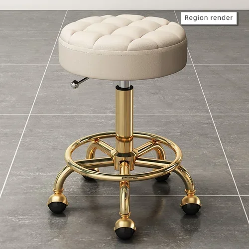 

Gold Hairdressing Chair Fashion Stool Barber Shop Hair Bench Massage Clinic Office Home Seat Tool Swivel Cadeira Salon Furniture